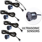 ZONETECH New 4 Parking Sensors LED Display Car Reverse Backup Radar System 10 Pack
