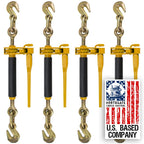 Peerless QuikBinder Plus 5/16-3/8" Ratchet Load Binders - 7,100 lbs WLL, Heavy-Duty, S.A.E. & DOT Compliant 4-Pack (Northgate Cargo Control)