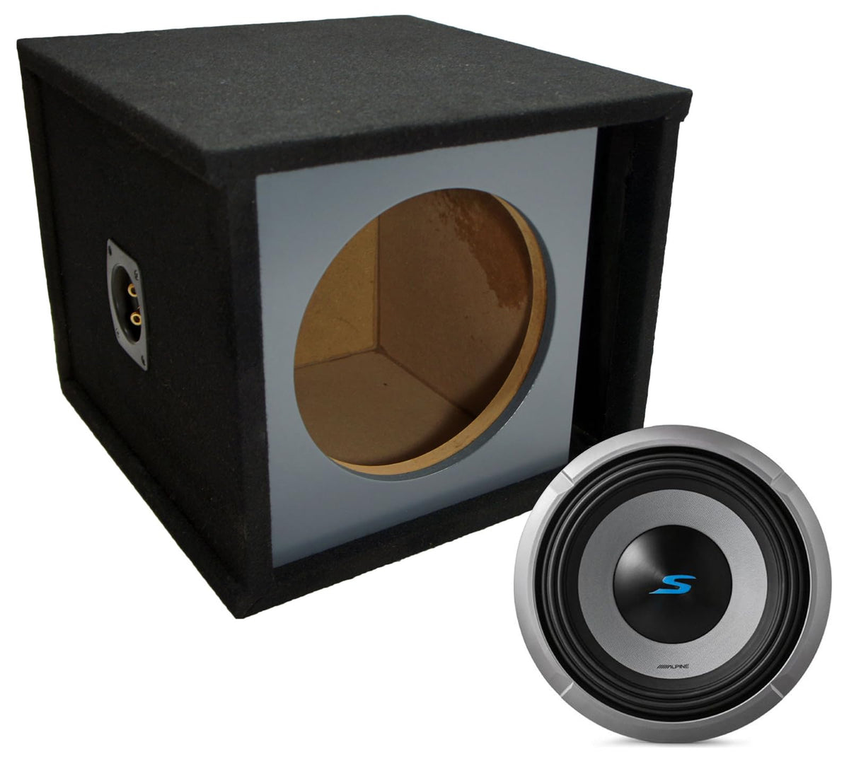 Alpine S-W12D4 Type S 12" Paintable Ported Sub Box Subwoofer Enclosure