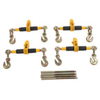 12,000lbs Ratchet Load Binder with Detachable Handle for Easy Storage, Anti Slip, Cast Steel, 4 Set Ratchet Chain Binder (3/8-1/2)(5/16-3/8)