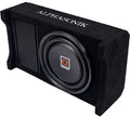 Alphasonik AS80A 8" 600 Watts with a Built-in Amplifier Down-Firing Shallow Mount Enclosed for Tight Spaces in Cars and Trucks, Slim Thin Loaded Subwoofer Air Tight Sealed Bass Enclosure