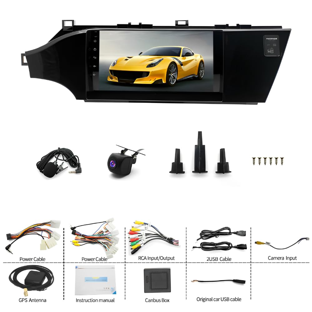 Android 13 Car Radio Stereo for Toyota Avalon 2013-2018, 9 Inch Touch Screen Radio with Wireless CarPlay Android Auto Support Bluetooth GPS Mirror Link/Voice Control/FM AHD Backup Camera 2+64G