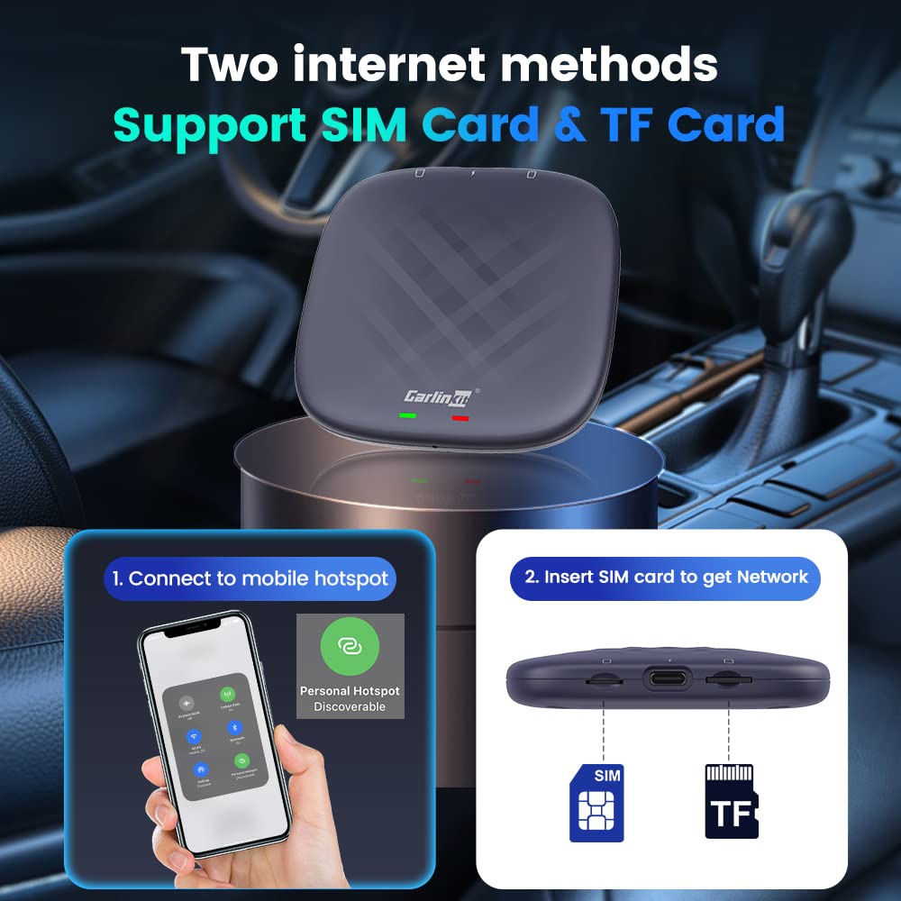 Carlinkit Tbox Plus Wireless CarPlay AI Box, 8GB+128GB Aibox