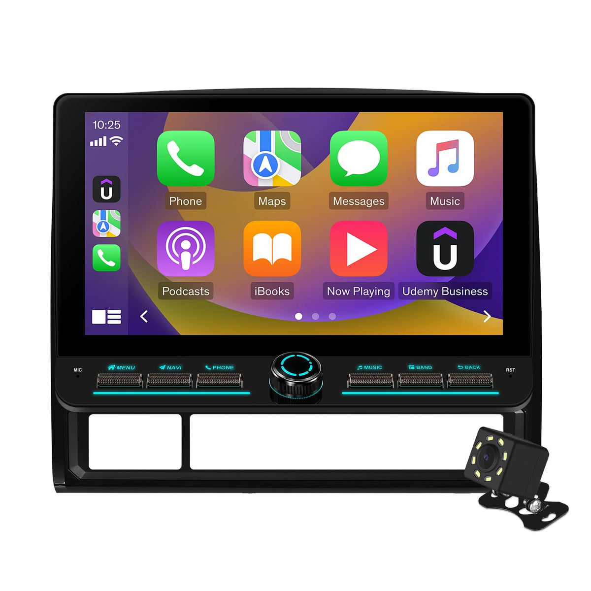 2+64G Android 14 Double Din Car Stereo with Buttons for Toyota Tacoma 2005-2013 with 10.1 Inch Touchscreen Radio Built-in Wireless Carplay/Android Auto/GPS/Bluetooth/FM/AUX-in/SWC/Backup Camera