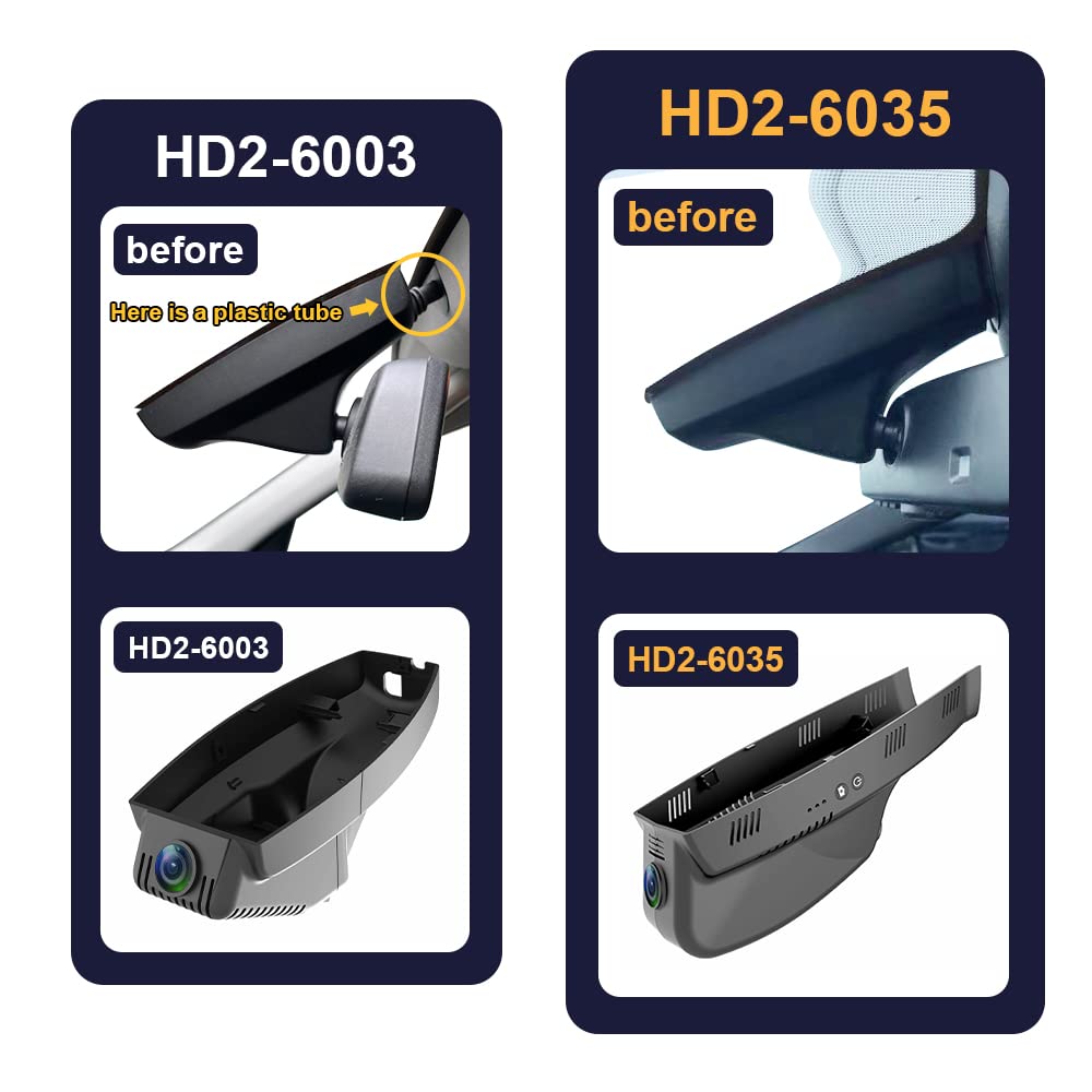 Fitcamx 4K Dash Cam Suitable for BMW 1 3 5 7 X1 X3 X5 X5 M X6 M3 E Chassis (HD2-6035), E88/E92/E93/E60/61/E65/66/E84/E83/E70/E72/E93, OEM Look, 2160P Video WiFi, Loop Recording G-Sensor, 64GB Card