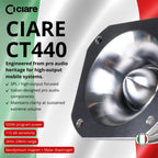 Ciare SPL CT440 Horn Tweeter, 1.75” Mylar Voice Coil, 500W Program Power, 110 dB, 8 Ohm High Output Super Tweeter, 2000-20,000 Hz, Anodized Silver, for SPL Car Audio & Pro PA Systems