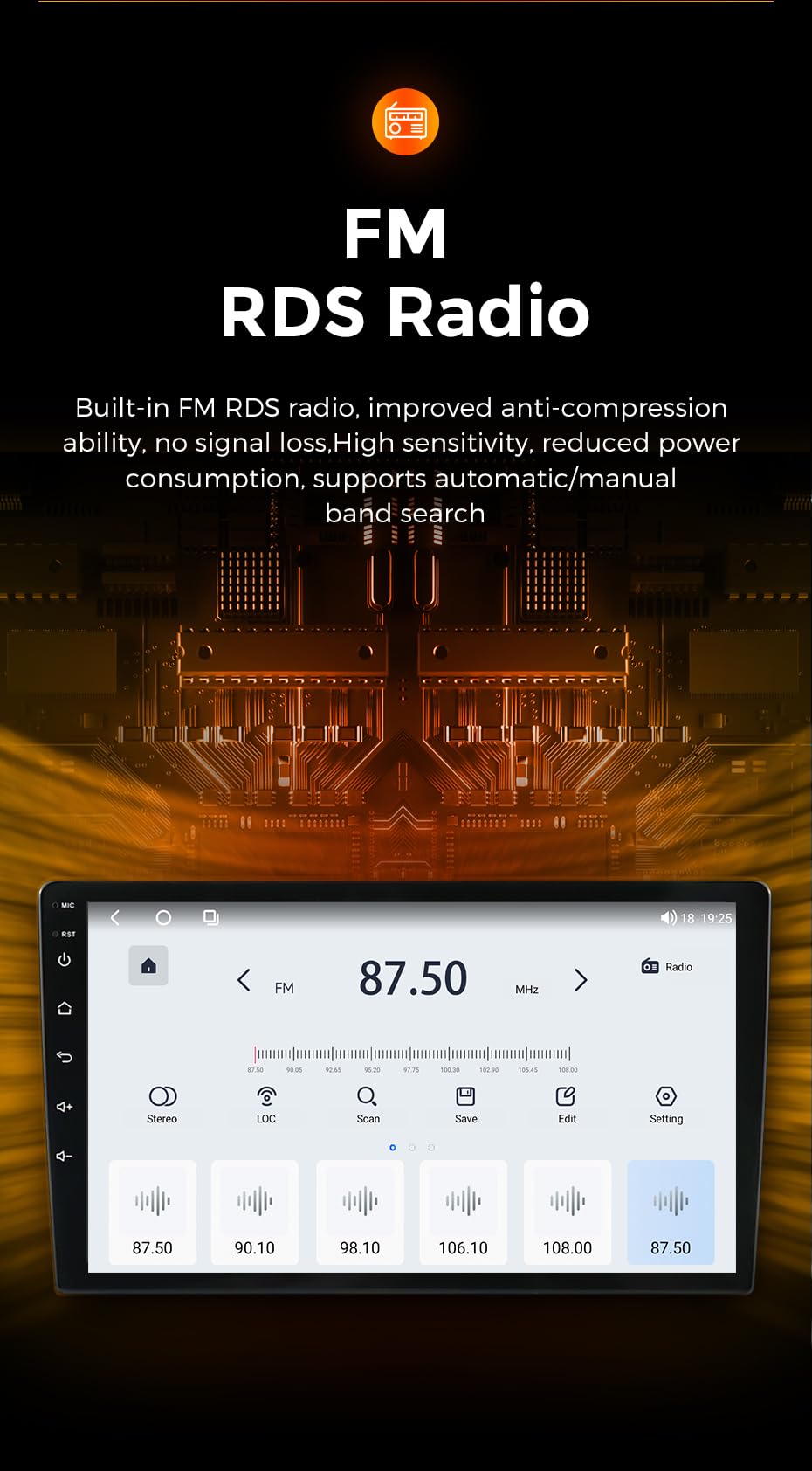 Stereo Car Radio for Mercedes-Benz Sprinter 2019-2023 Head Unit Upgrade