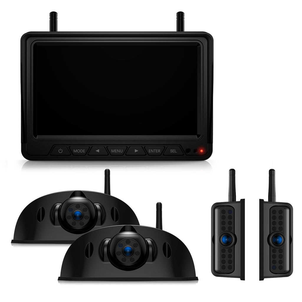HD 1080P 7" Wireless 4 Backup Camera System for Furrion Pre-Wired RV