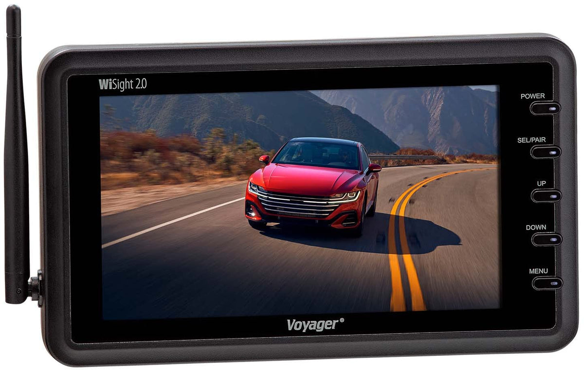 Voyager WVSXM70 Digital Wireless 7" Monitor, Compatible with WiSight 2.0, Supports up to 4 Wireless Cameras Simultaneously (WVSXC150 or WVSXC160), Auto-Pairing Capability, Signal up to 60 feet