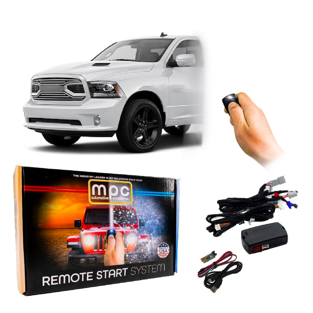 MPC Remote Start Compatible with RAM 1500, 2500, 3500, 4500 2018 & RAM Classic 19-20 | Gas/Diesel | Push to Start | Semi Plug-n-Play | Uses Factory Key