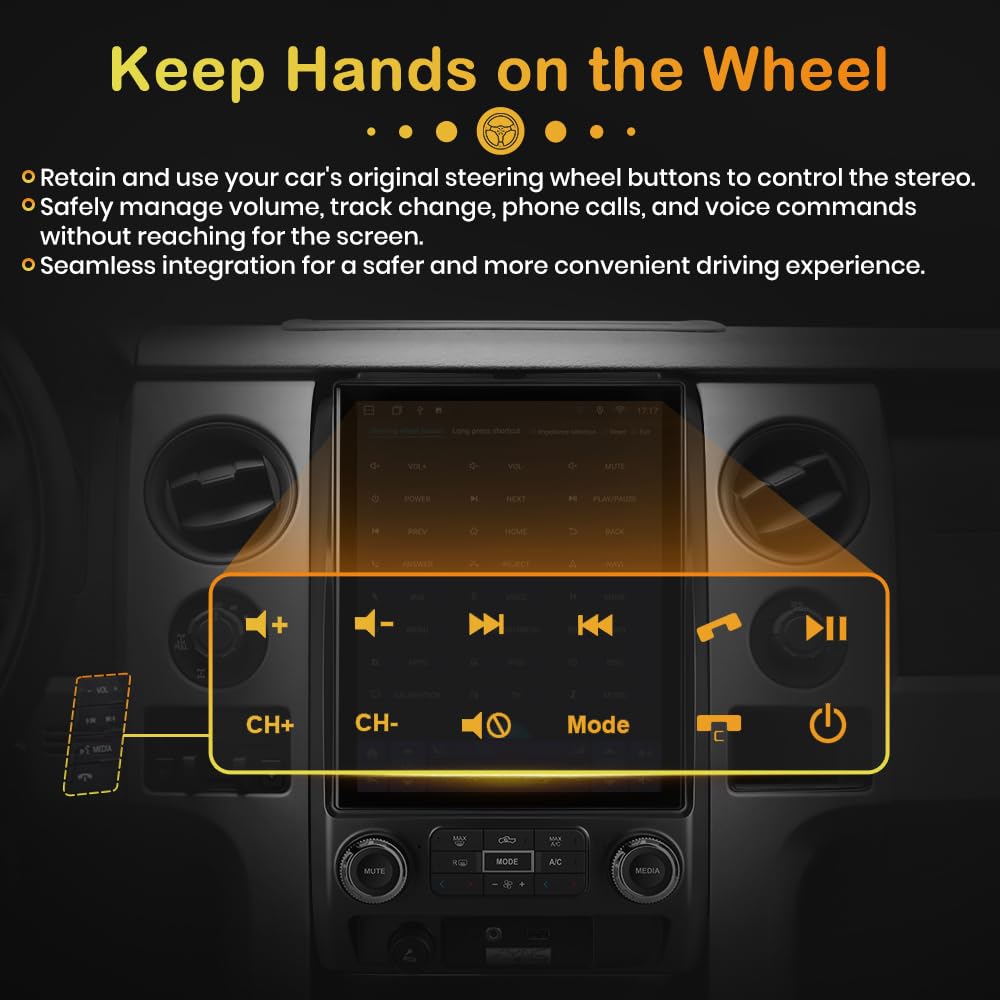 12.1 inch Android 13 Car Radio for Ford F150 2009-2012