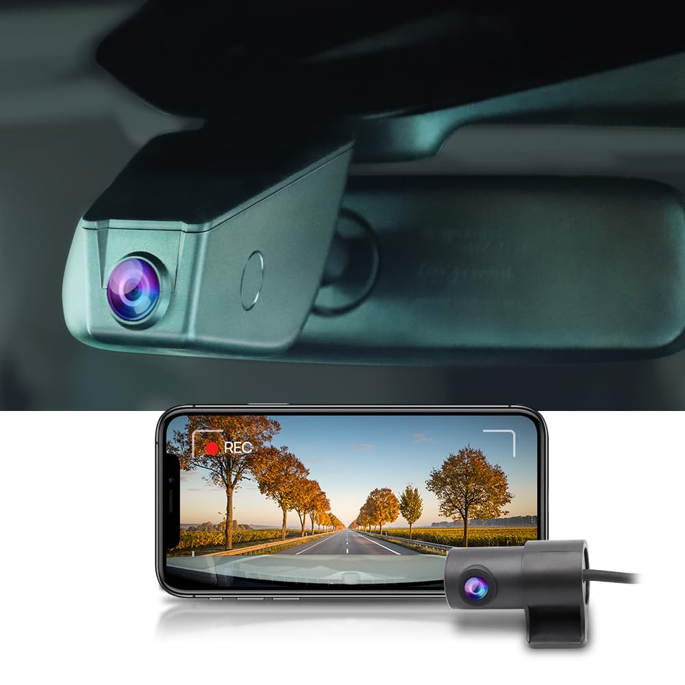 Fitcamx 4K Dash Cam Suitable for Infiniti QX80 2021-2023 Luxe Premium Select Sensory (Has Rain Sensor), OEM Look, UHD 2160P Video, Built-in WiFi & APP, Loop Recording, G-Sensor, Plug & Play, 64GB Card
