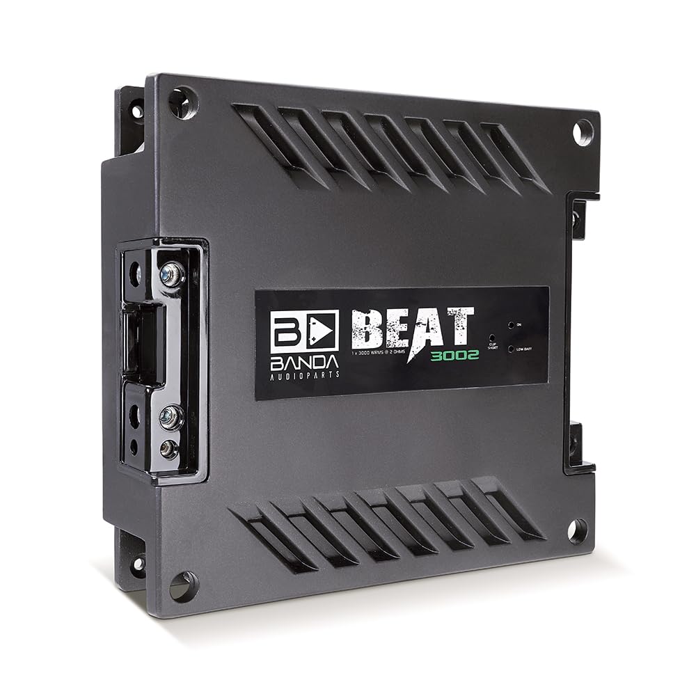 Banda Audiopart BEAT 3002 Car Amplifier 3000W RMS Monoblock Class D 2 Ohm Full-Range Mono Amp for Subwoofers, Bass Amplifier Car Audio, Woofers, Horns & Car Stereo Systems,MID BASS
