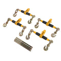 12,000lbs Ratchet Load Binder with Detachable Handle for Easy Storage, Anti Slip, Cast Steel, 4 Set Ratchet Chain Binder (3/8-1/2)(5/16-3/8)