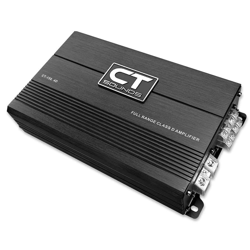 CT Sounds CT-150.4D Full-Range Class D 4 Channel Car Audio Amplifier, 1000 Watts RMS