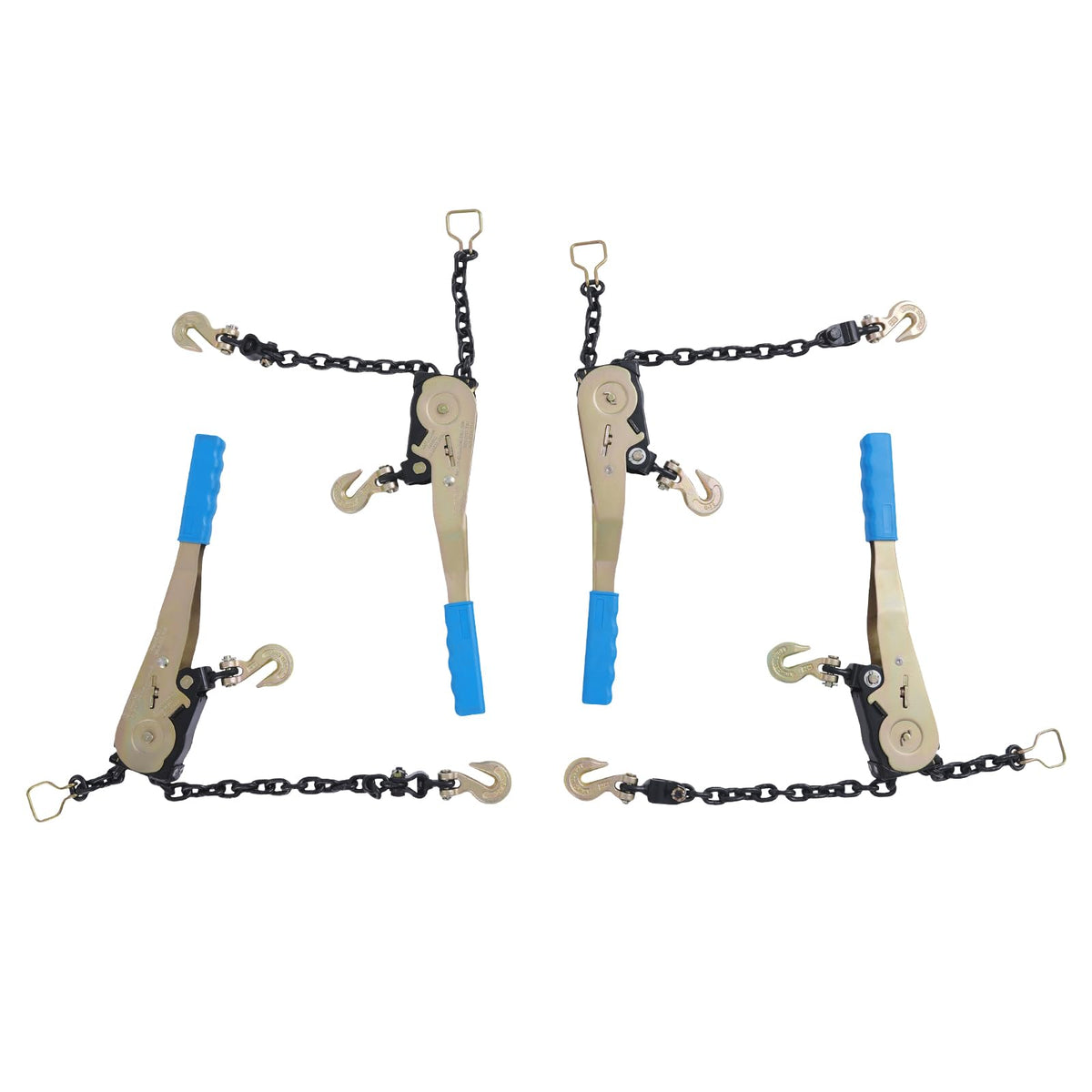2500LBS Ratchet Chain Binder 4pc Cargo Load Tightener for 1/4"-5/16" Chain