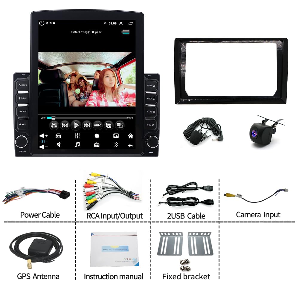 4+64G Car Stereo for Mercedes Benz Sprinter 2007-2018 with Wireless CarPlay Android Auto, 9.7 inch Android 13 Touchscreen Display Radio Player Audio Receiver Headunit with GPS Navi FM RDS SWC WiFi