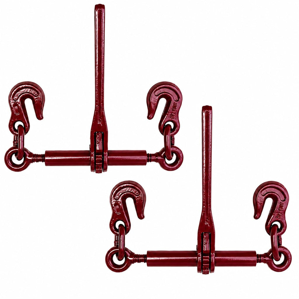 BXRTool US Chain Load Binder with Forged Grab Hooks ¼” – 5/16” -10 Pack - Heavy Duty - Chain Binder Tie Down - 2,600lbs WLL