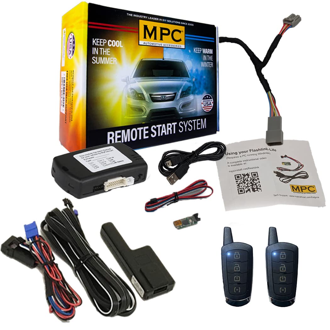 MPC 4-Button 2-Way Remote Starter Compatible with Dodge Durango 2014-2017 |Gas| |Push-to-Start| Plugin T-Harness - FlashLink Updater
