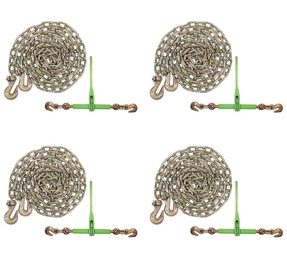 TM USWWAGOODS Replacement for/Fits 4PK 5/16'- 3/8' Green Ratchet Chain Binder & 4PK 5/16' x 12' G70 Binder Chain