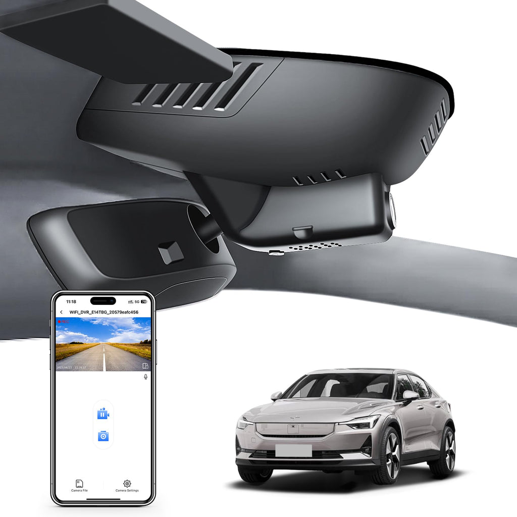 Mangoal Front 4K & Rear 1080P Dash Cam for Volvo Polestar 2, 2021-2024