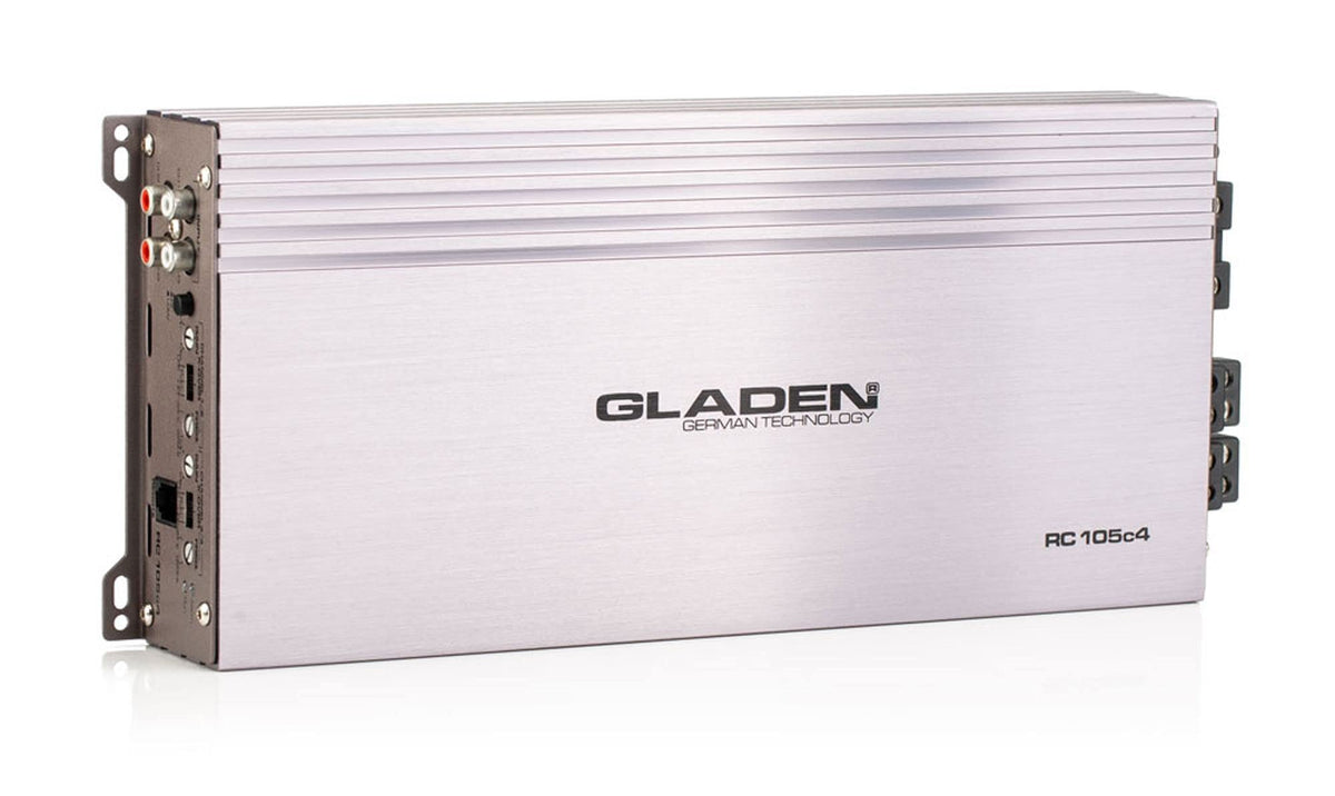 Gladen RC-105C4 4 -Channel Class Ab Amplifier; 4 X 105w @ 4-ohm, 2 X 300w @ 4-ohm Mono