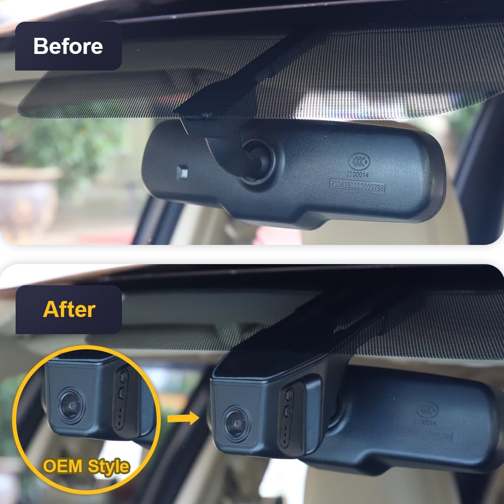 Fitcamx Front 2K+Rear 1080P Dash Cam Adapts for Lexus RC & RC F 2014-2017 RC300 RC350 F Sport, OEM Style, 2 Way HD Video, Loop Recording, WiFi & APP, G-Sensor, Easy to Operate, 64GB Card