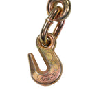 Mytee Products 4 Pack 5/16"- 3/8" Heavy Duty Hi-Viz Green Ratchet Chain Binder w/ 5/16" Grab Hook & 1/2" Slip Hook, 5,400 Lbs WLL & 4 Pack 5/16 Inch x 16 FT Grade 70 Binder Chain w/Clevis Grab Hooks