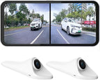AI Blind Spot Camera Equipped with car Blind spot Display System, Blind spot Driving Recorder, Blind Spot Detection Warning Assistance, Blind Spot Monitoring BSM, Camera Monitoring System CMS (White)