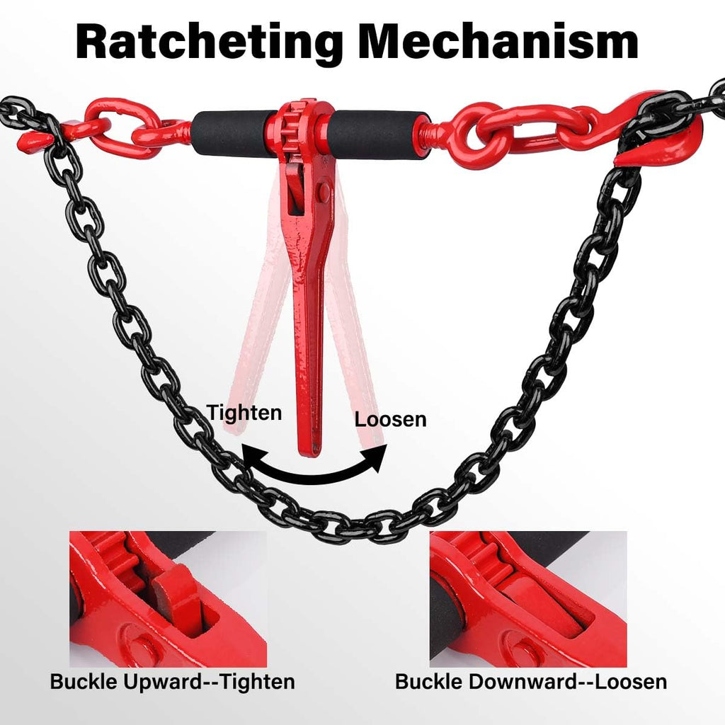 G80 5/16"(2PC*Chain and Binder Kit+10PC Hooks)