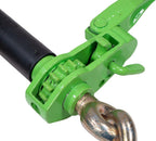 Mytee Products Chain Binder Kit - 2PK Hi-Viz Green Folding Ratchet Load Binder w/ 1/2" Grab Hook & 5/8" Slip Hook 15,000 lbs WLL & 2PK 1/2" x 20' G70 Binder Chain w/Clevis Hooks for Flatbed Trailers