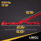 US Cargo Control Load Binders for 5/16 Inch Grade 70 Chain and 3/8 Inch Grade 43 Chain - 5,400 LBS Working Load Limit, (4-Pack) Lever-Style Chain Binders, Ratcheting Design for Easy Tightening