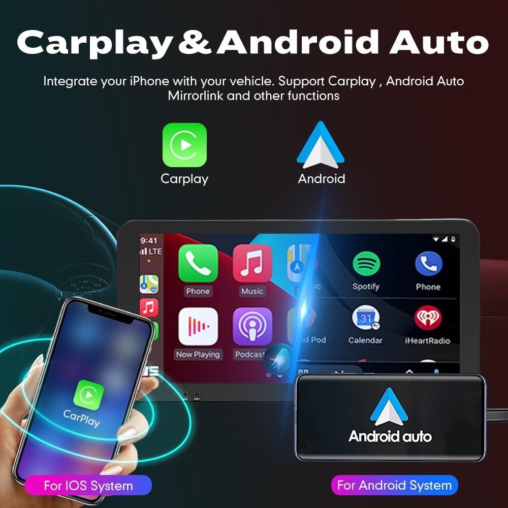 for Hyundai Sonata 2020-2023 CarPlay Android Auto Navigation Stereo GPS Radio Reverse Camera Display 10.33" QLED Touchscreen Headunit Tablet Pad Media Player, if Applicable Octa Core 4G+64G