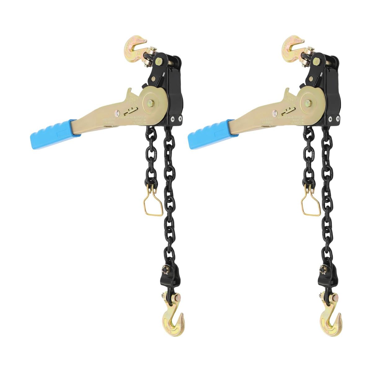 2 Pack Easy Ratchet Chain Binder, 3/8-1/2in, 6600lbs, G70 Chain