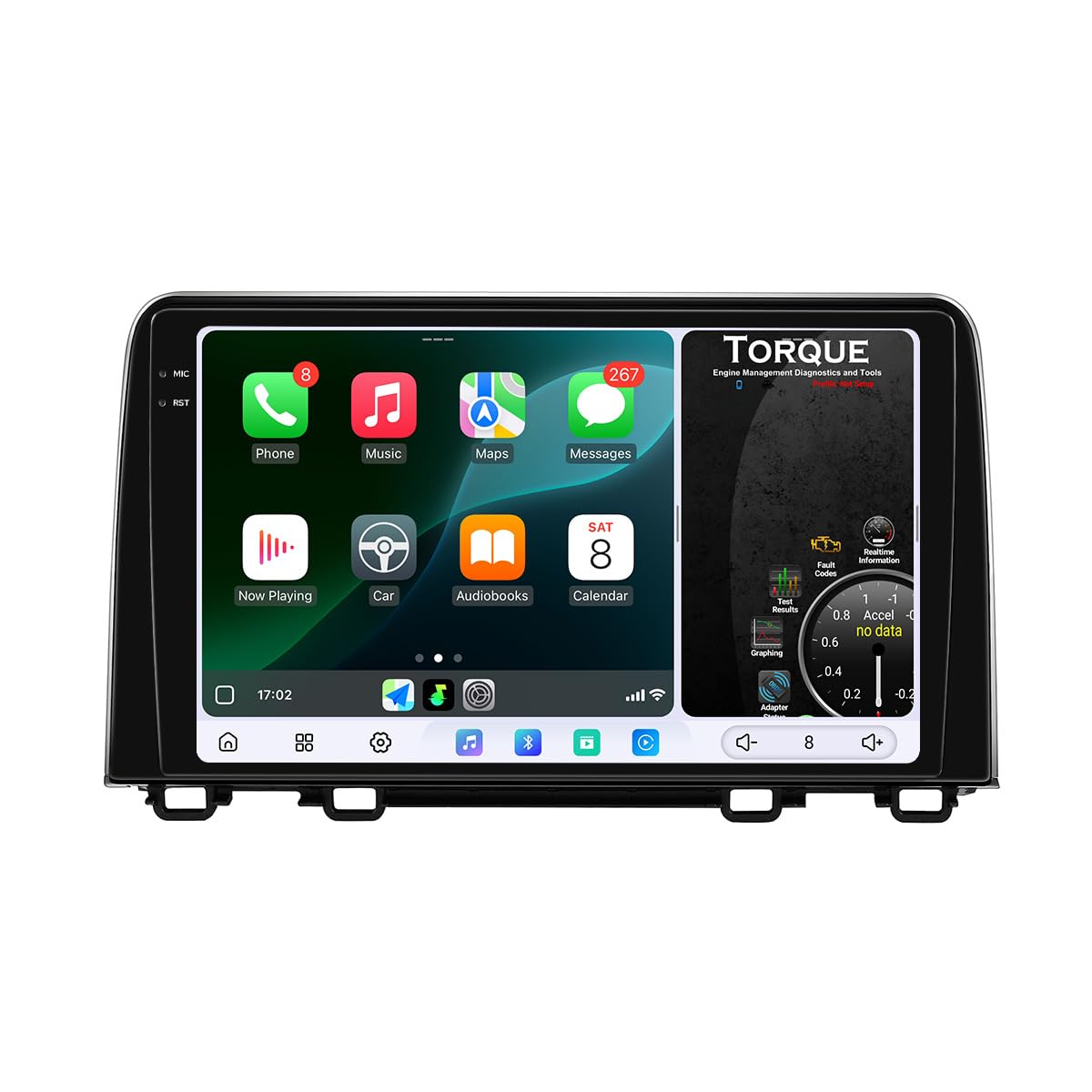 JOYING Car Radio for Honda CRV 2017-2022, 10.4 Inch 2K QLED Touch Screen Android 13 Car Stereo 12GB+256GB Plug and Play with CarPlay & Android Auto, GPS Navigation, Bluetooth, AM/FM Radio(JY-HT167N12)
