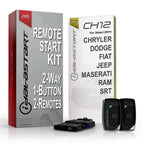 iDataStart Remote Starter KIT for Select Chrysler/Dodge/Fiat/Jeep/Maserati/RAM/SRT Vehicles 2011+ w/3000ft Range (1-Way, 1-Button, 2-Remotes)