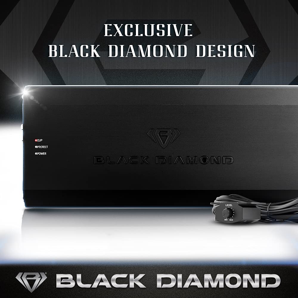 Black Diamond DIA-P1500x1D Car Audio Amplifier Class D 1 Channel Monoblock Amp 1500 Watts RMS, Remote Level Control Included