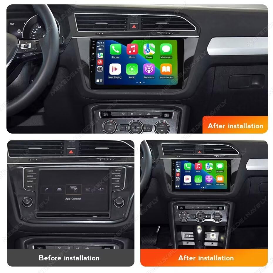 Car Stereo for Volkswagen Tiguan 2017 2018 2019 Stereo GPS Navigation Upgrade Dash Kit,2+32GB 10.1" IPS Touch Screen Head Unit with Car-Play & Android Auto/SWC/Rear View