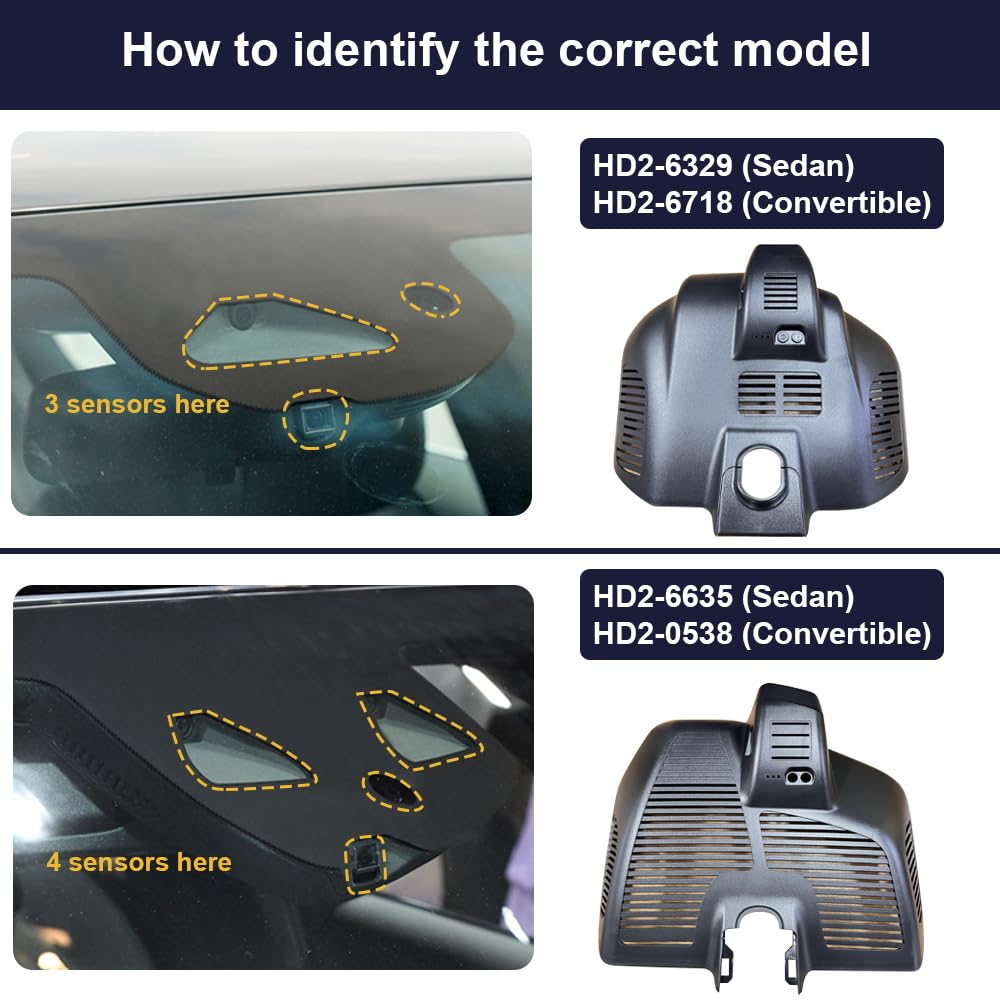 Fitcamx Front 4K+Rear 1080P Dash Cam Adapts for Mercedes-Benz CLE Coupe 2023-2026 (HD2-6635), OEM Factory Style, Dual HD Video, Built-in WiFi & APP, Loop Recording, G-Sensor, Easy to Set, 128GB Card