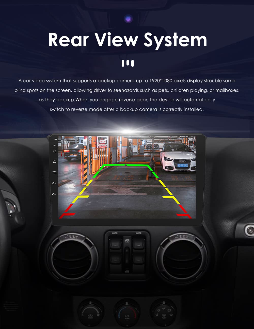 Android 14 Car Radio Stereo for Jeep Wrangler/Jeep Compass/Jeep Liberty/Dodge Ram /, 8 Core 4+32GB 10.1" QLED Touchscreen GPS Navigation Head Unit with CarPlay Android Auto Bluetooth DSP