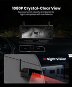AUTO-VOX 7.2" Dual Wireless Magnetic Backup Camera System, 1-Min Install