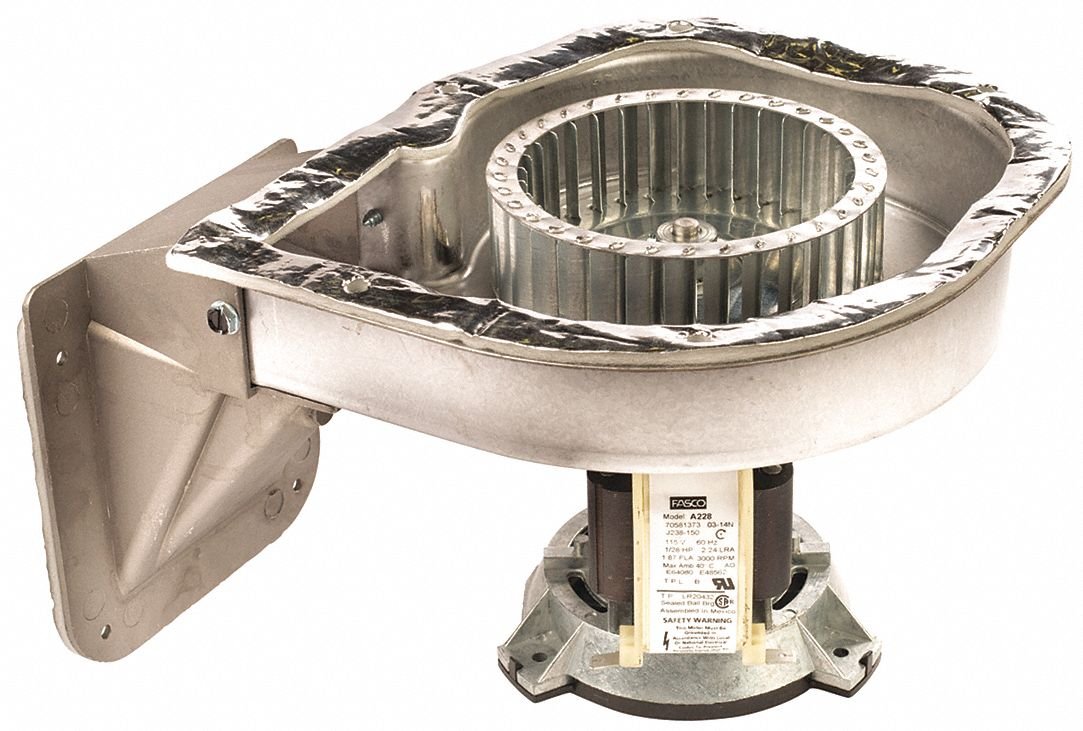 FASCO Round Shaded Pole OEM Specialty Blower, Flange: No, Wheel Dia: 4-1/2", 115VAC