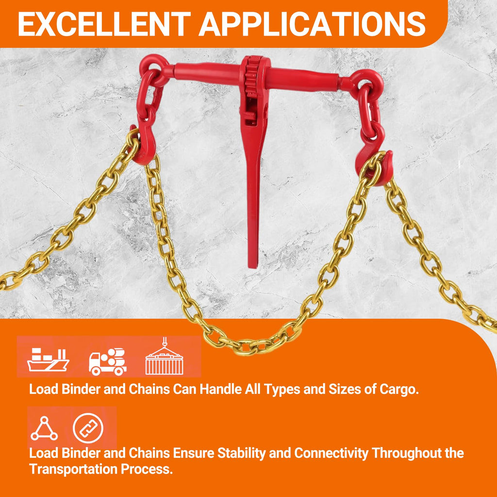 Ratchet Chain Binder & Chain 3/8" x 20' Chain