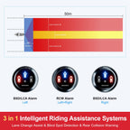 INNOVV ThirdEYE Motorcycle Blind Spot System with Voice and Indicators Alert, Waterproof Moto Assistant System, Detect Hazards from Side & Rear Line for Motorcycle/Bicycle/E-Bike(Watch Version)