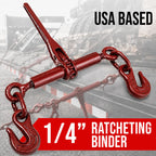 BXRTool US Chain Load Binder with Forged Grab Hooks ¼” – 5/16” -10 Pack - Heavy Duty - Chain Binder Tie Down - 2,600lbs WLL