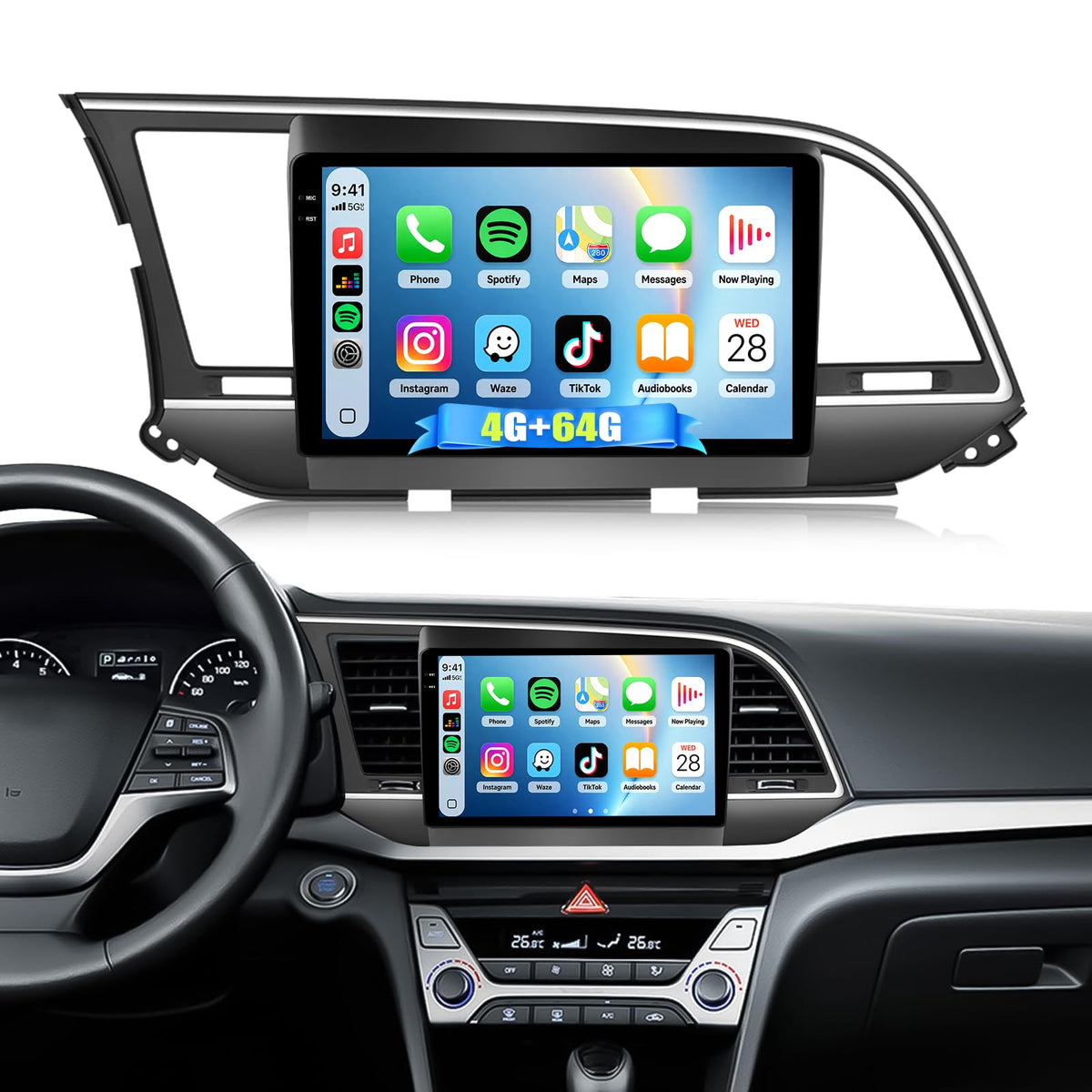 [6+128G] 8-Core Android 15 Car Radio Stereo for Hyundai 2016-2018