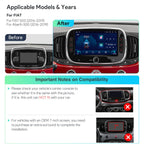 XTRONS 7" Android 14 IPS Touch Screen Car Stereo for Fiat 500 2016-2019