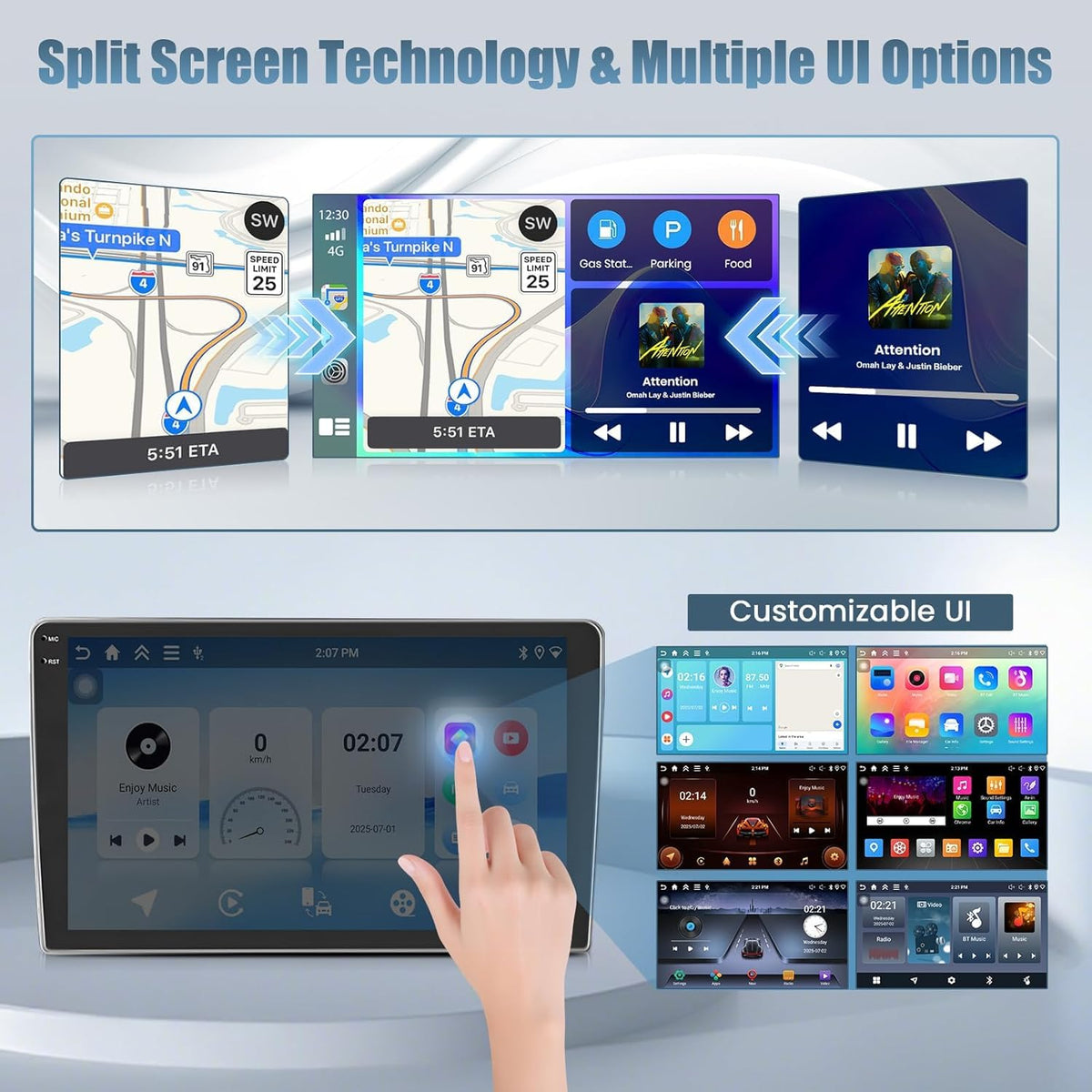 4+64G Android 14 Car Radio Stereo for BMW Mini Cooper F55 F56 F57 2015-2019 Low End, 9" IPS Touchscreen Double Din Radio with Wireless Carplay Android Bluetooth GPS Backup Camera FM/RDS Mirror Link