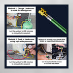 Leak Saver Direct Inject Ultimate 6-Pack | 3-in-1 AC Refrigerant Leak Sealer | with UV Dye & Moisture Remover | for Most HVAC Systems Up to 5 Tons - Professional AC Leak Sealer - AC Stop Leak
