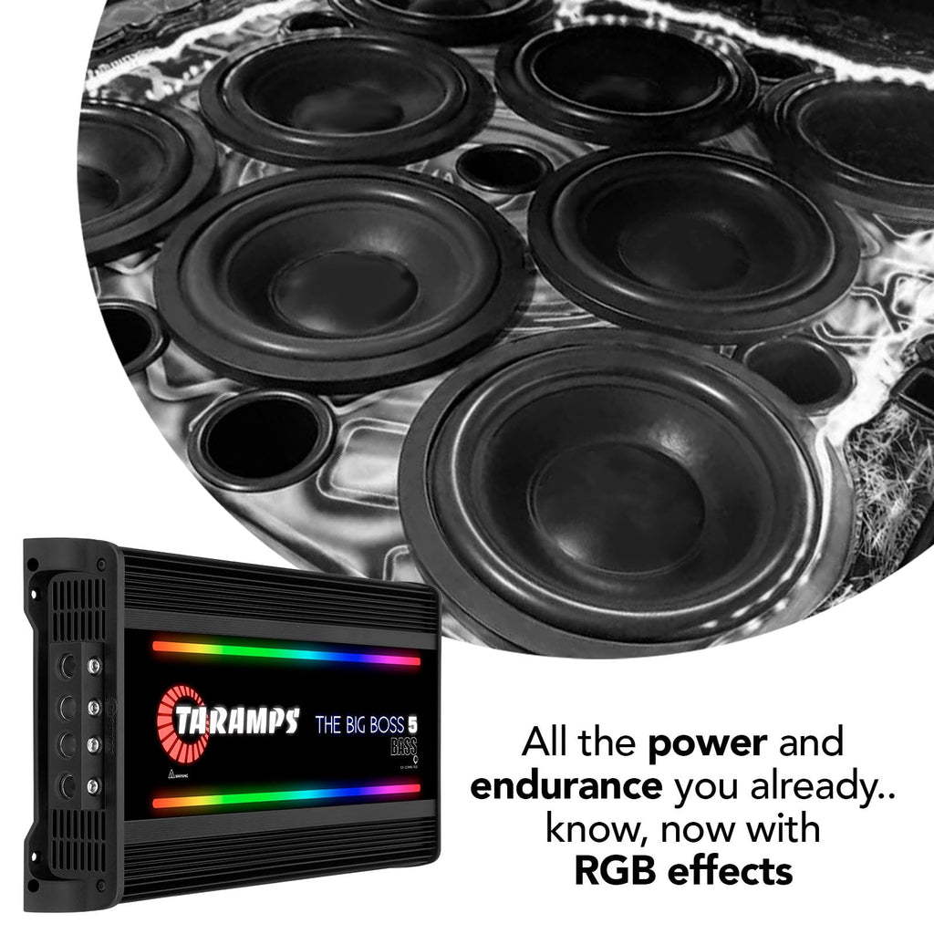 Taramps The Big Boss 5 Black 5000W RMS Monoblock Class D Car Sub Amplifier